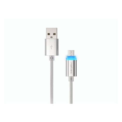 Natec | USB cable | Male | 4 pin USB Type A | Male | Silver | 5 pin Micro-USB Type B | 1 m